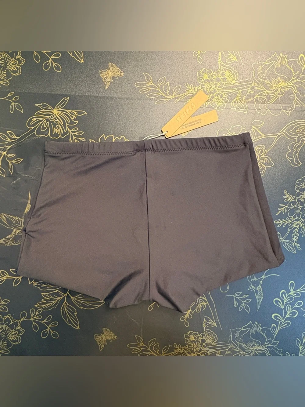 🌸 SKIMS Recycled Swim Cut Out Mid Waist Short | Onyx | XS | NWT 🏷️